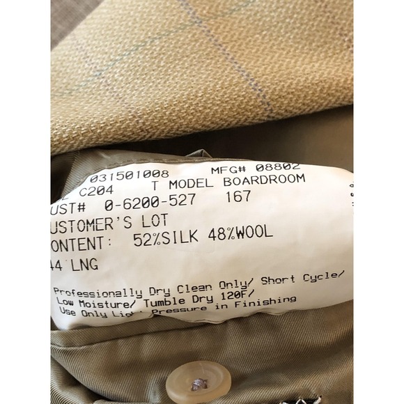 Hickey Freeman Tan Blazer with Blue Accents - Picture 6 of 6